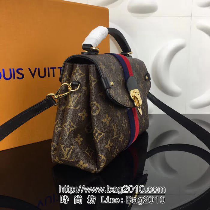 路易威登LV頂級原單M43779單手柄Georges BB藍簇絨條紋包 YDH1814